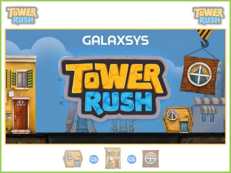 Tower Rush gameplay leaderboard showing player rankings and high scores